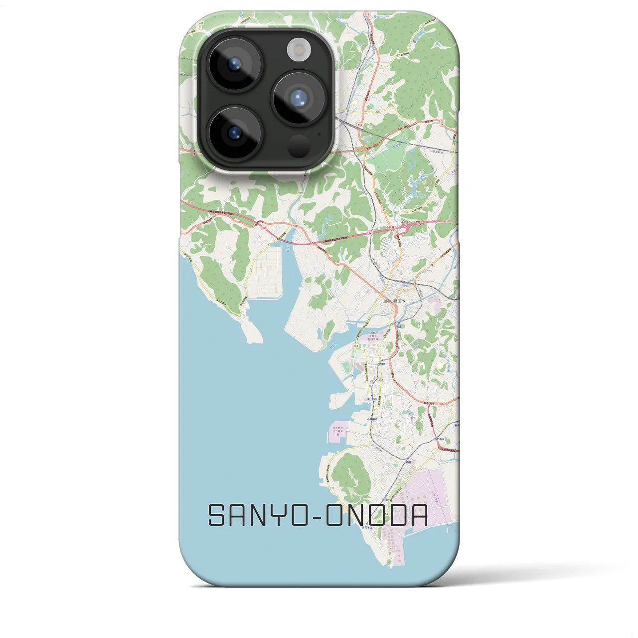 【山陽小野田】地図柄iPhoneケース（バックカバータイプ・ナチュラル）iPhone 15 Pro Max 用
