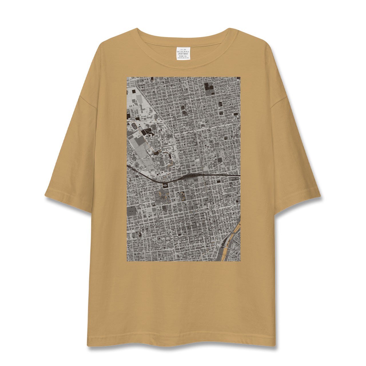 【札幌2（北海道）】地図柄ビッグシルエットTシャツ