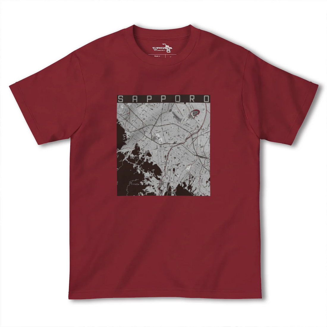 【札幌3（北海道）】地図柄ヘビーウェイトTシャツ
