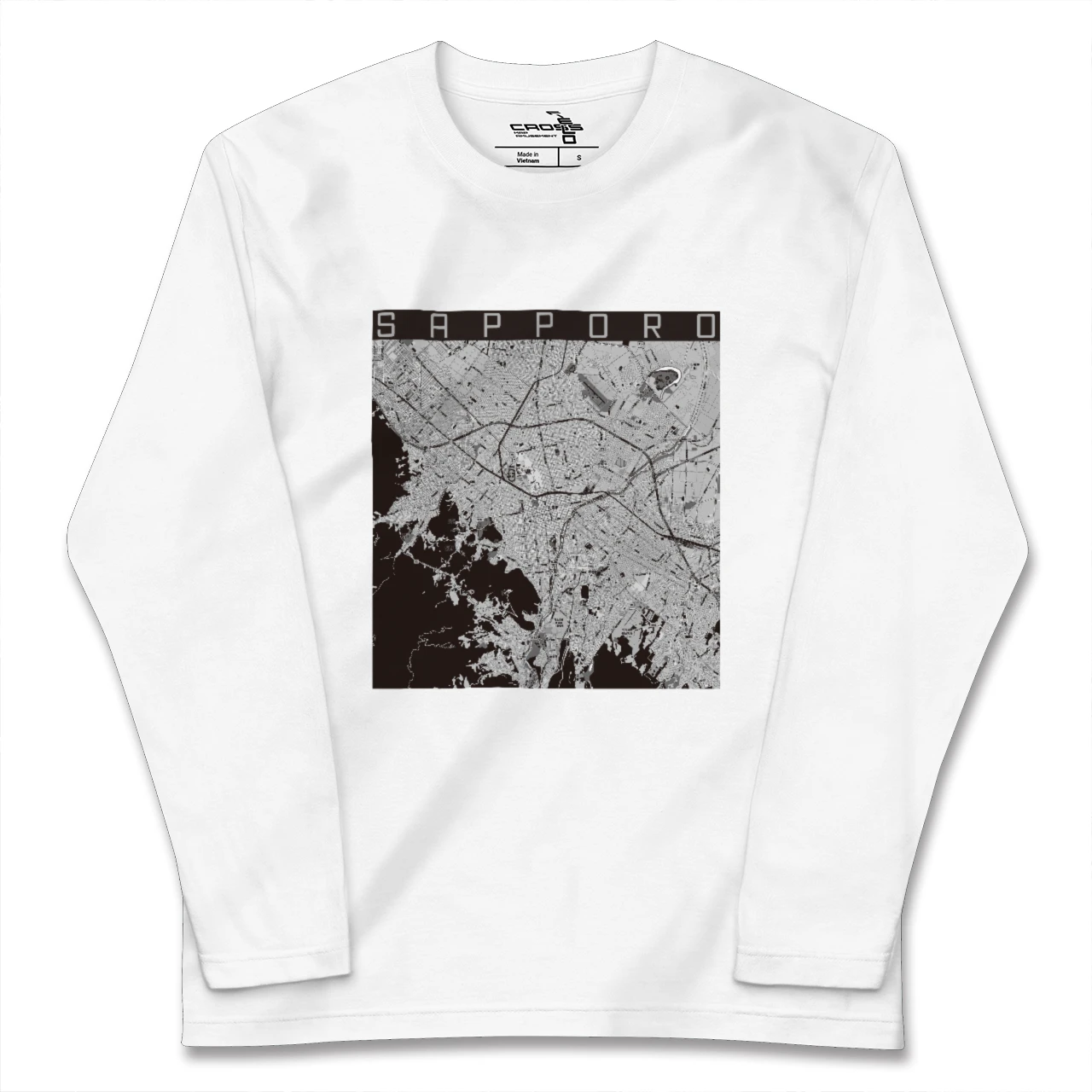 【札幌3（北海道）】地図柄ロングスリーブTシャツ