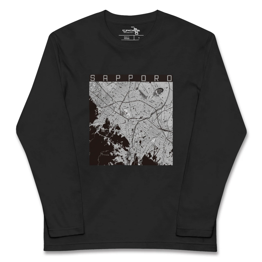 【札幌3(北海道)】地図柄ロングスリーブTシャツ