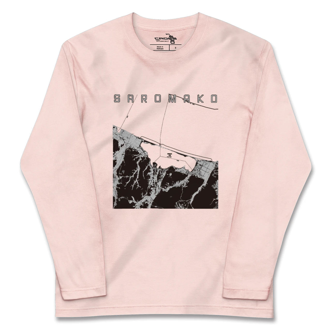 【サロマ湖(北海道)】地図柄ロングスリーブTシャツ