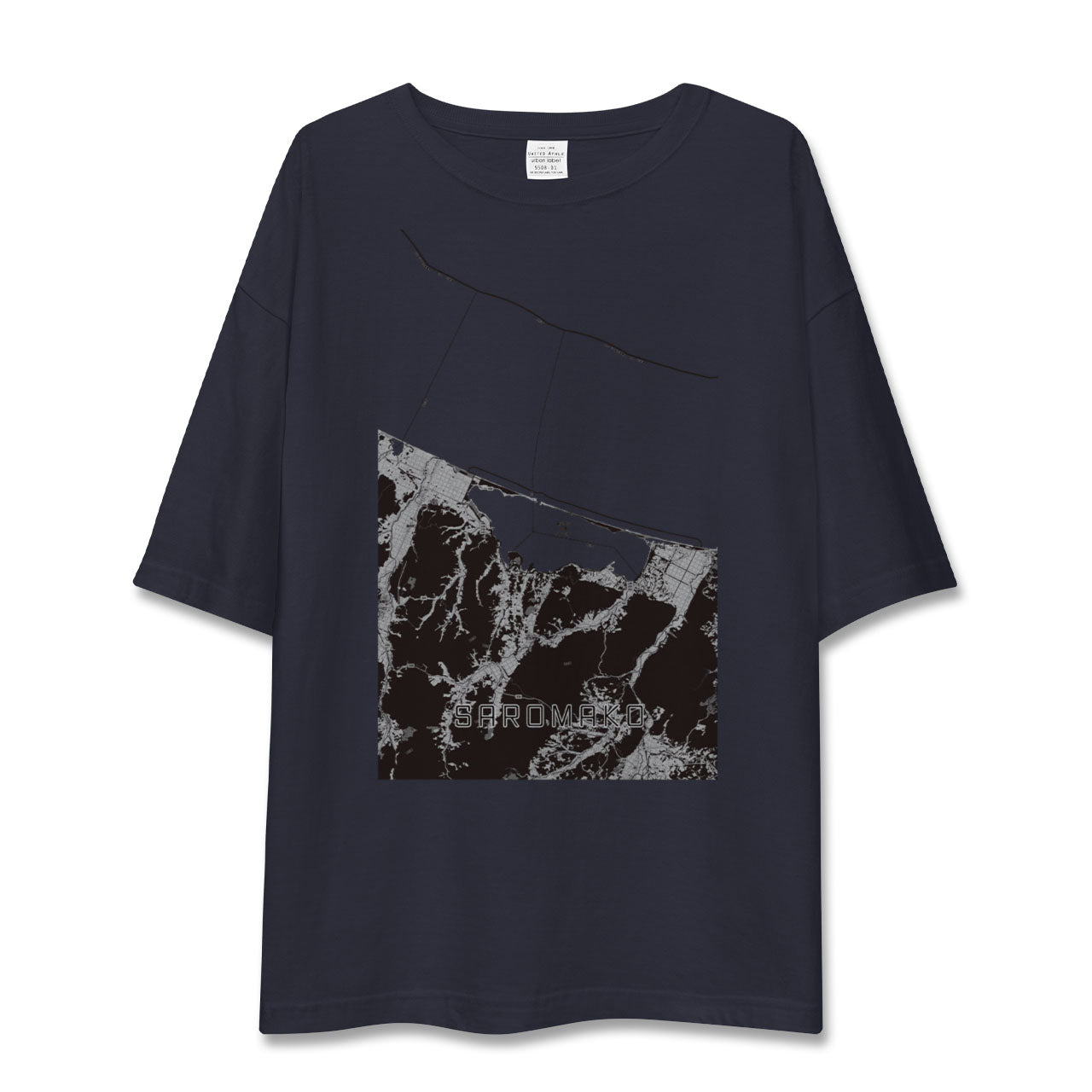 【サロマ湖（北海道）】地図柄ビッグシルエットTシャツ