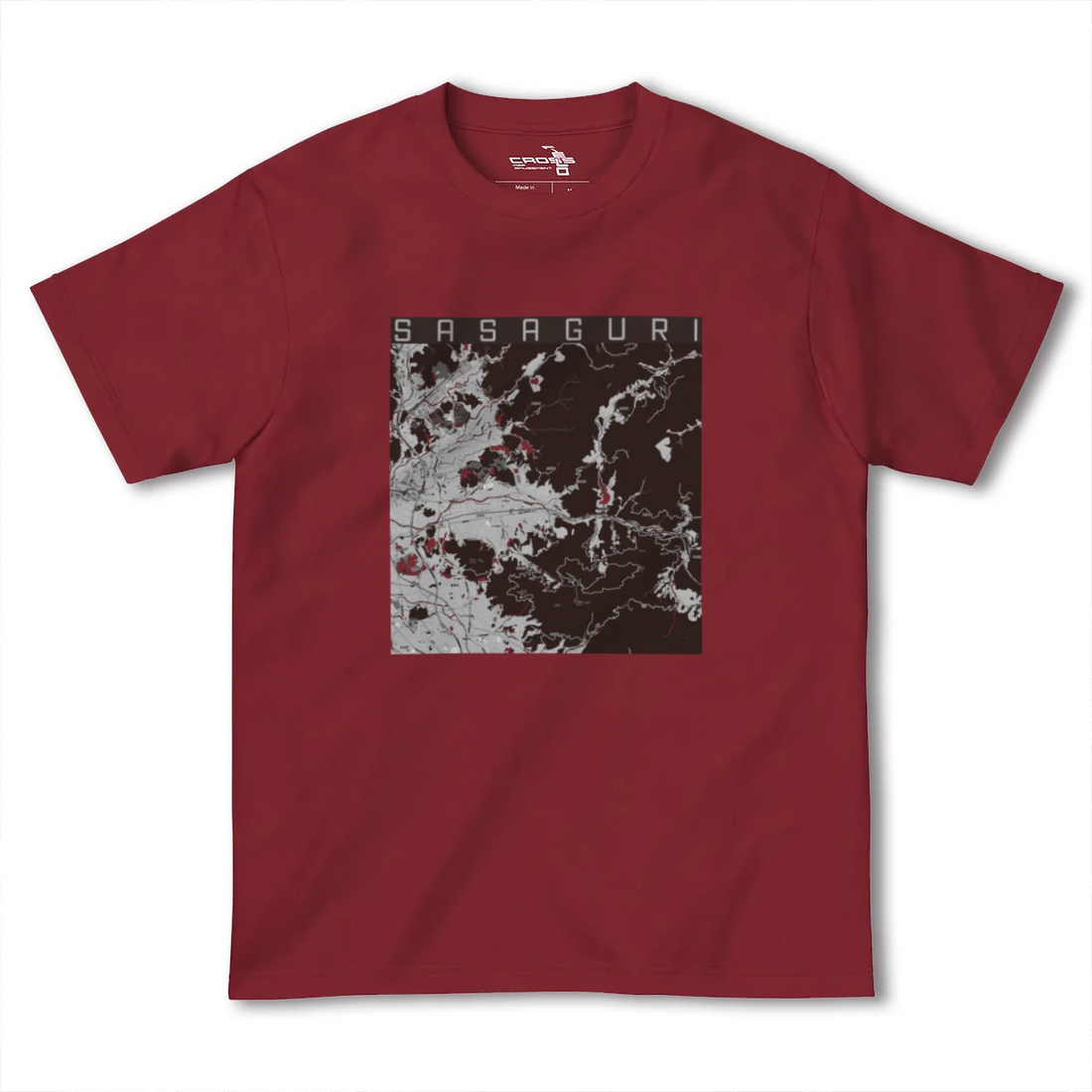 【篠栗(福岡県)】地図柄ヘビーウェイトTシャツ