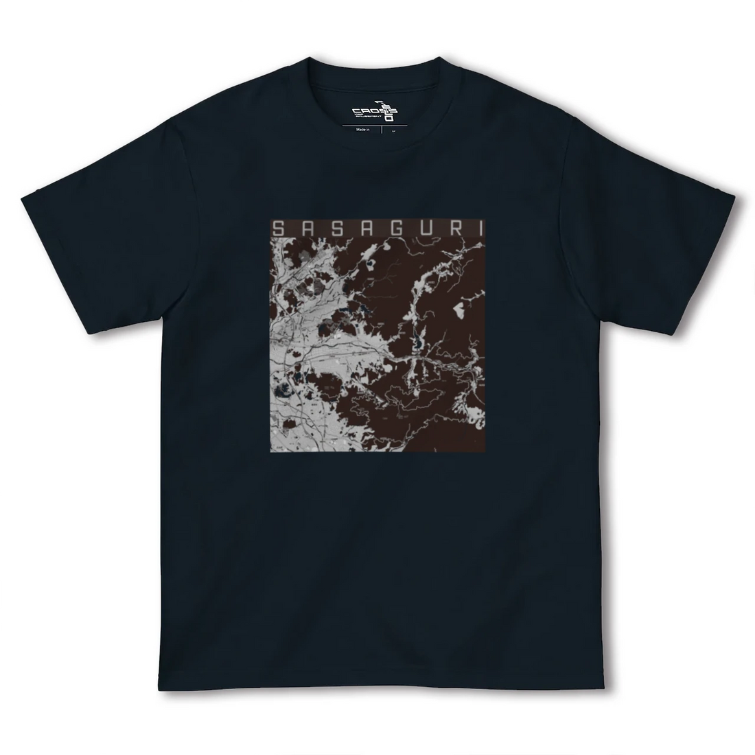 【篠栗(福岡県)】地図柄ヘビーウェイトTシャツ