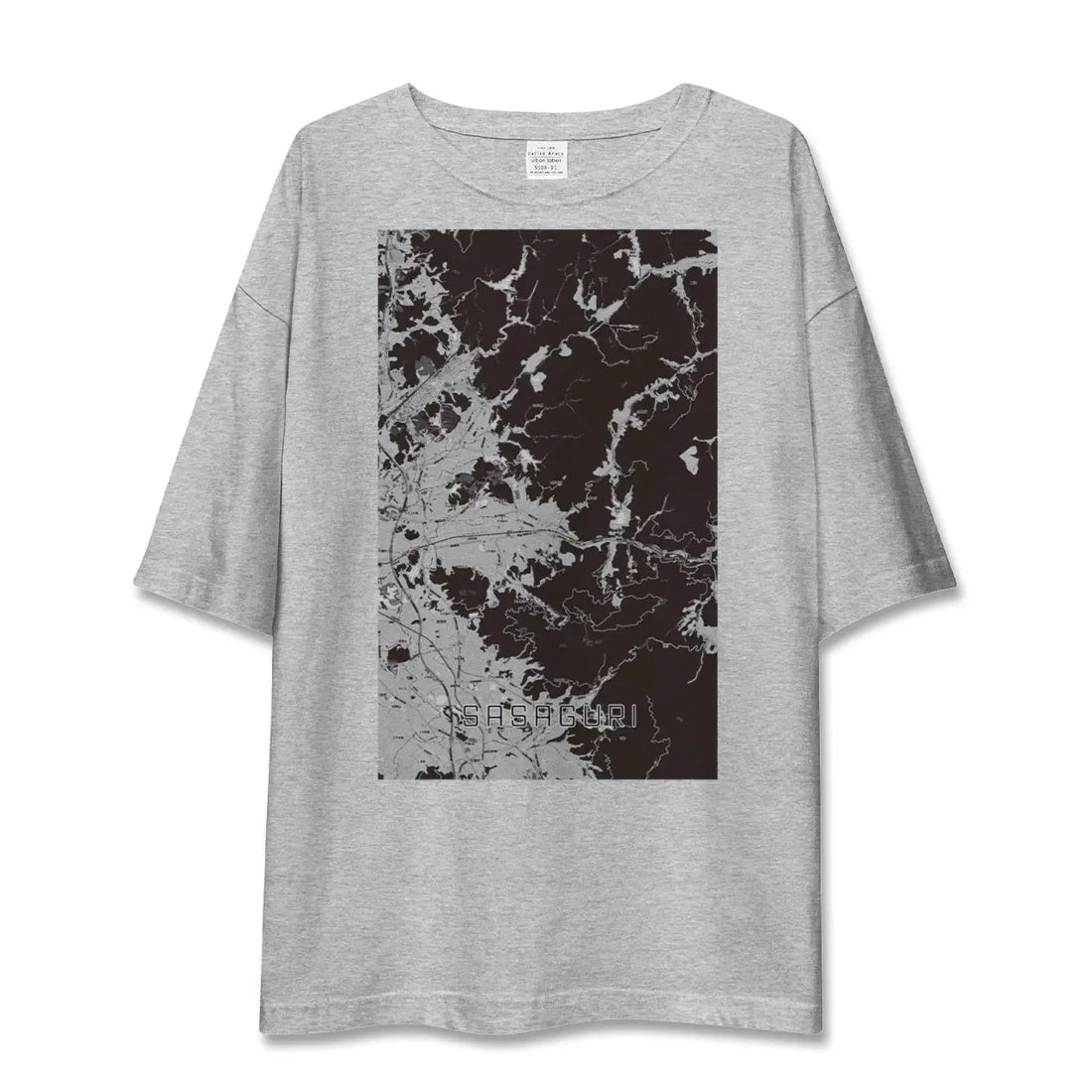 【篠栗（福岡県）】地図柄ビッグシルエットTシャツ