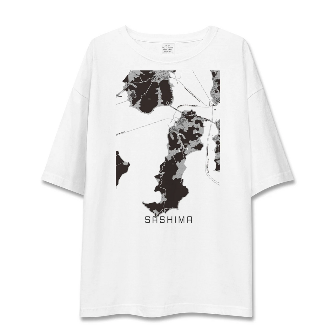 【佐島(愛媛県)】地図柄ビッグシルエットTシャツ
