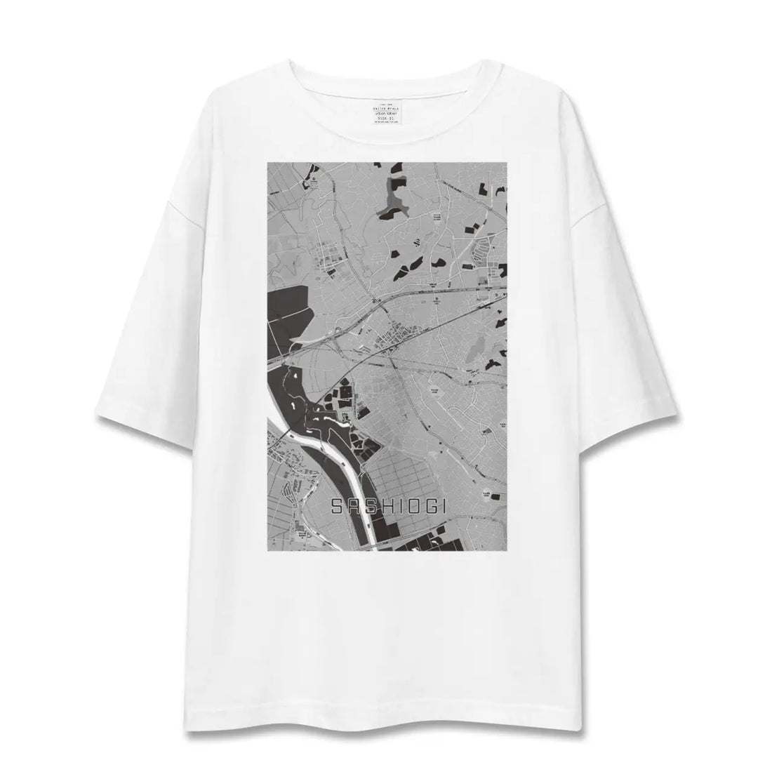【指扇(埼玉県)】地図柄ビッグシルエットTシャツ