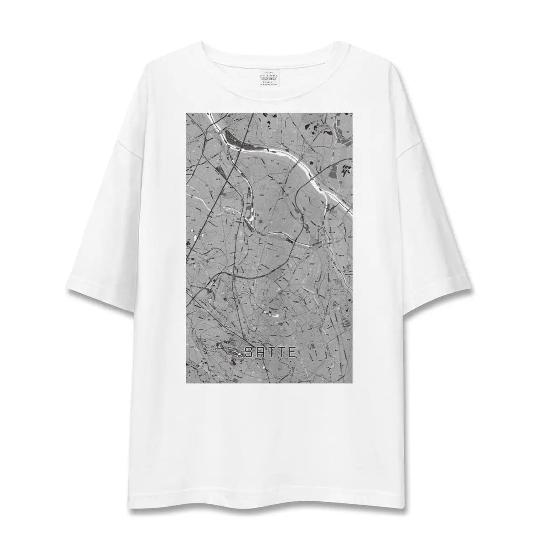 【幸手（埼玉県）】地図柄ビッグシルエットTシャツ