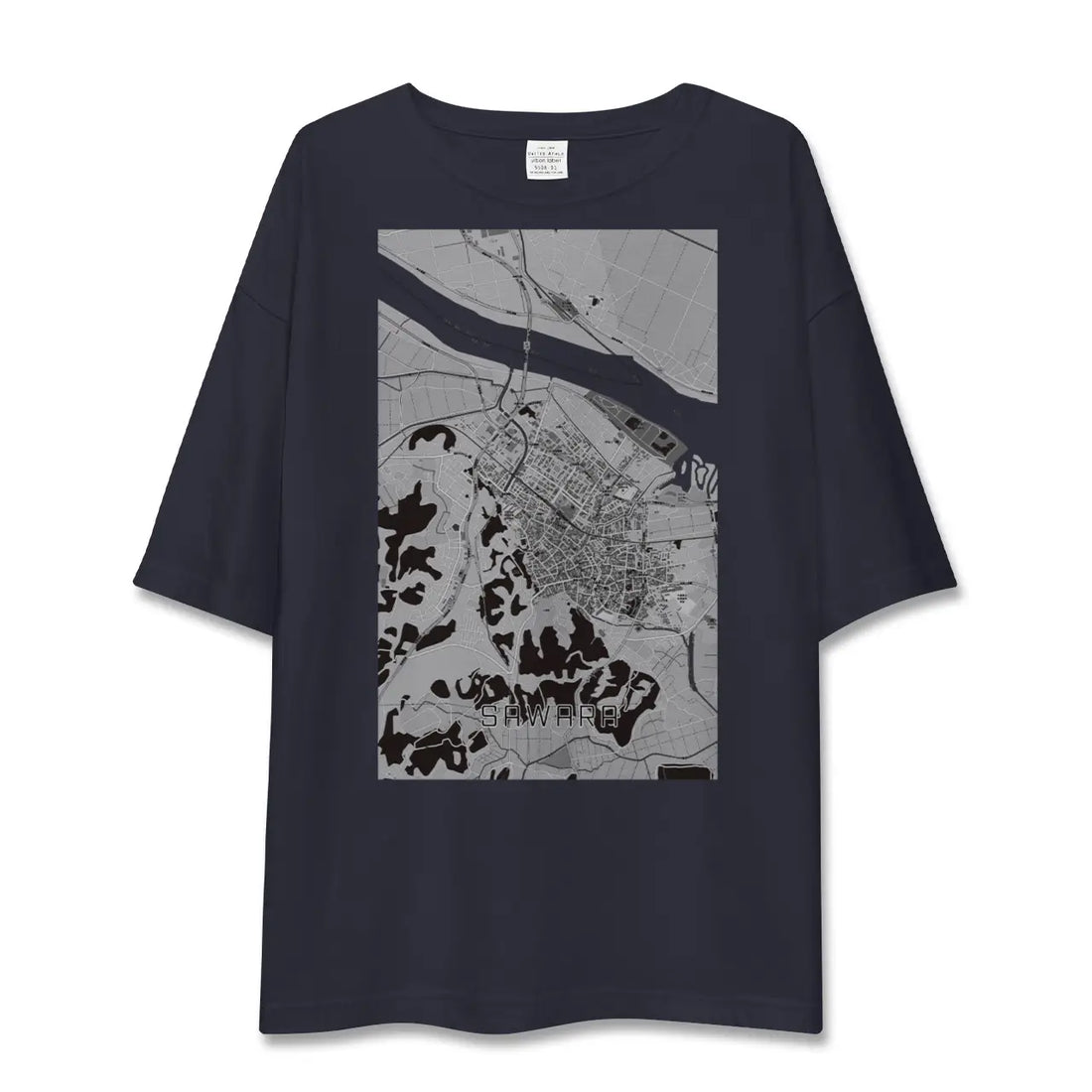【佐原（千葉県）】地図柄ビッグシルエットTシャツ