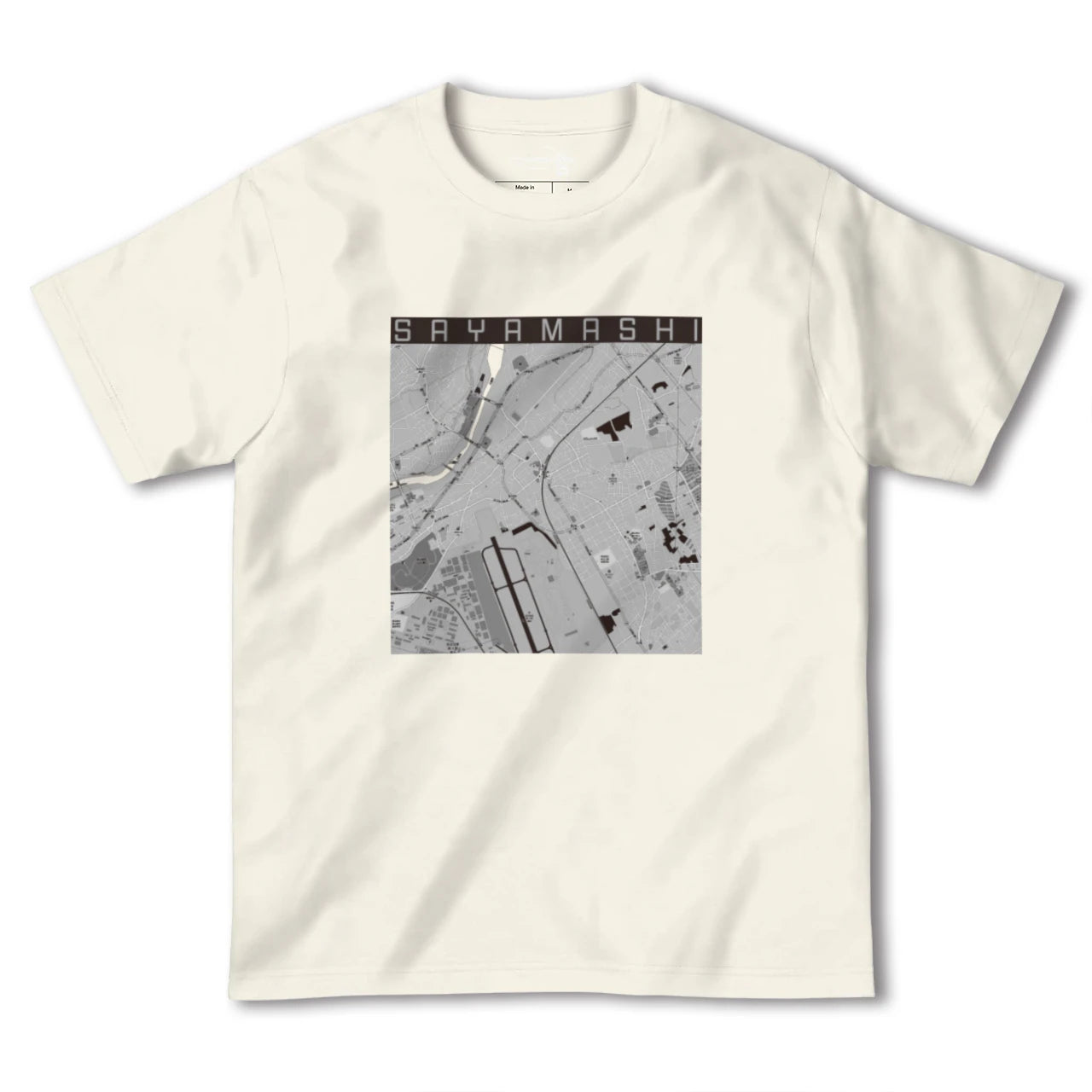 【狭山市（埼玉県）】地図柄ヘビーウェイトTシャツ
