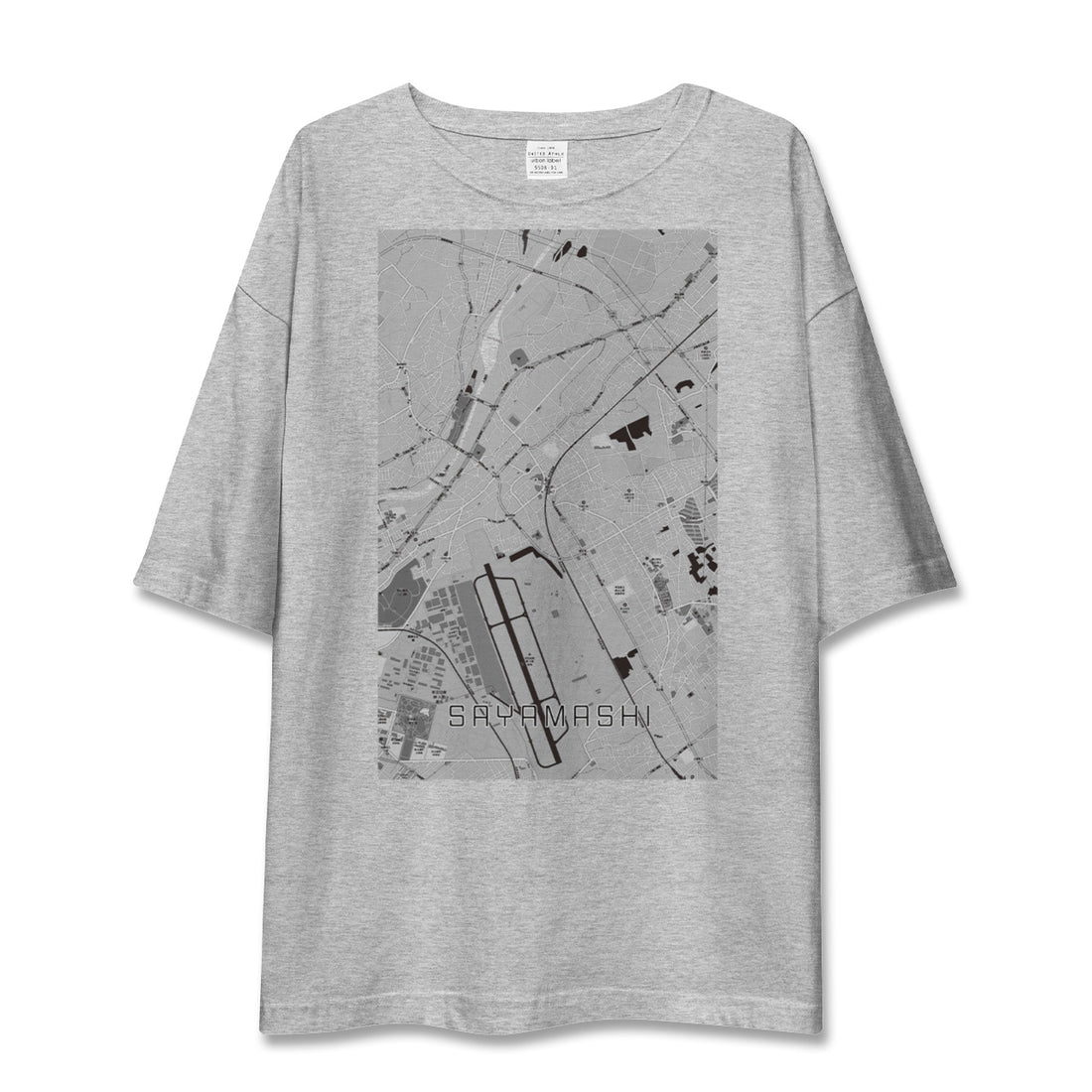 【狭山市（埼玉県）】地図柄ビッグシルエットTシャツ