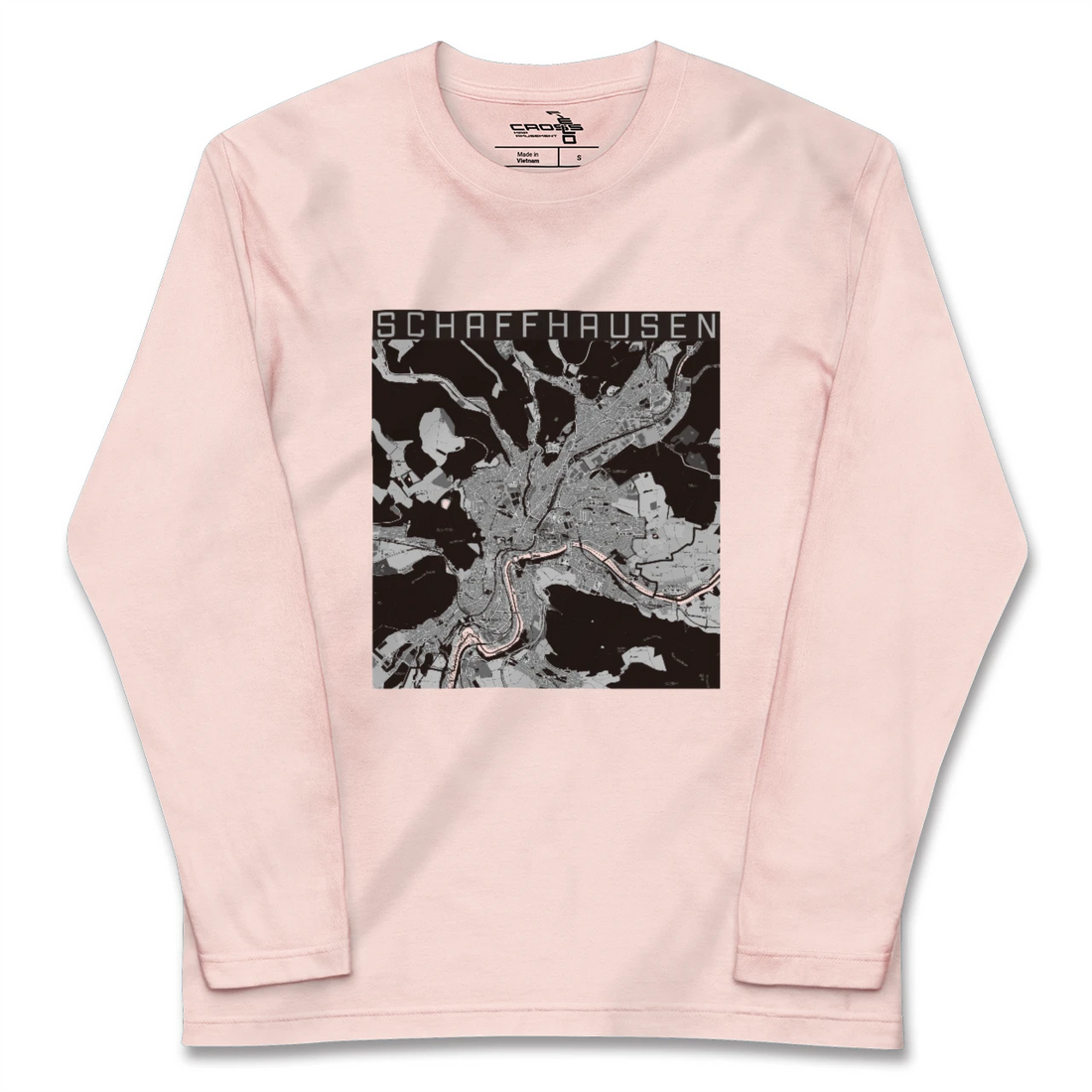 【シャフハウゼン(スイス)】地図柄ロングスリーブTシャツ