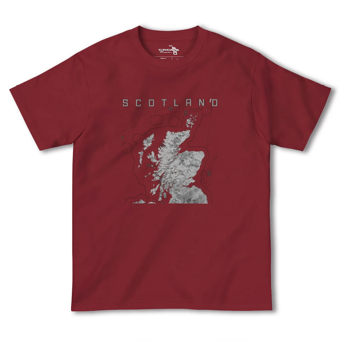【スコットランド（イギリス）】地図柄ヘビーウェイトTシャツ