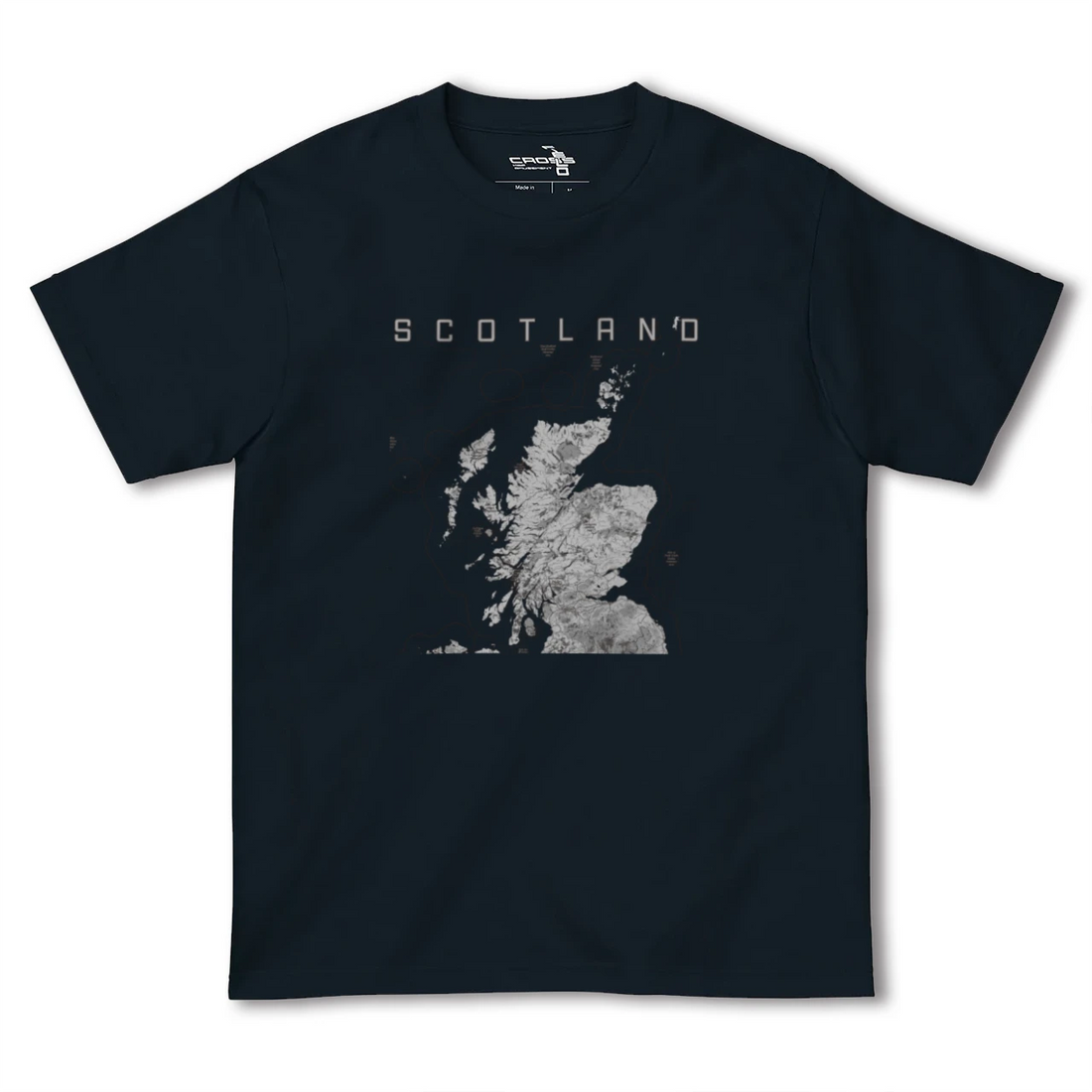 【スコットランド(イギリス)】地図柄ヘビーウェイトTシャツ