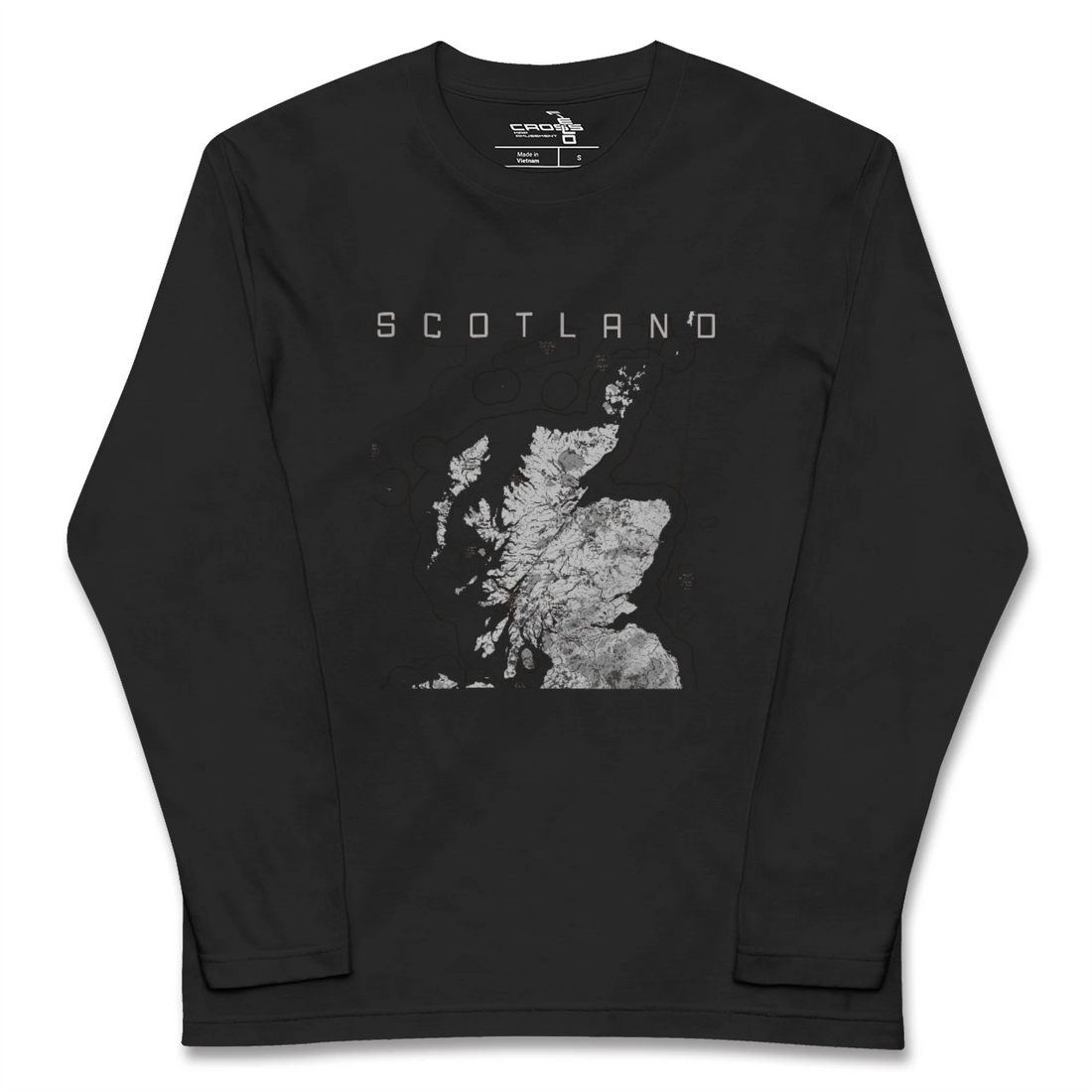 【スコットランド（イギリス）】地図柄ロングスリーブTシャツ