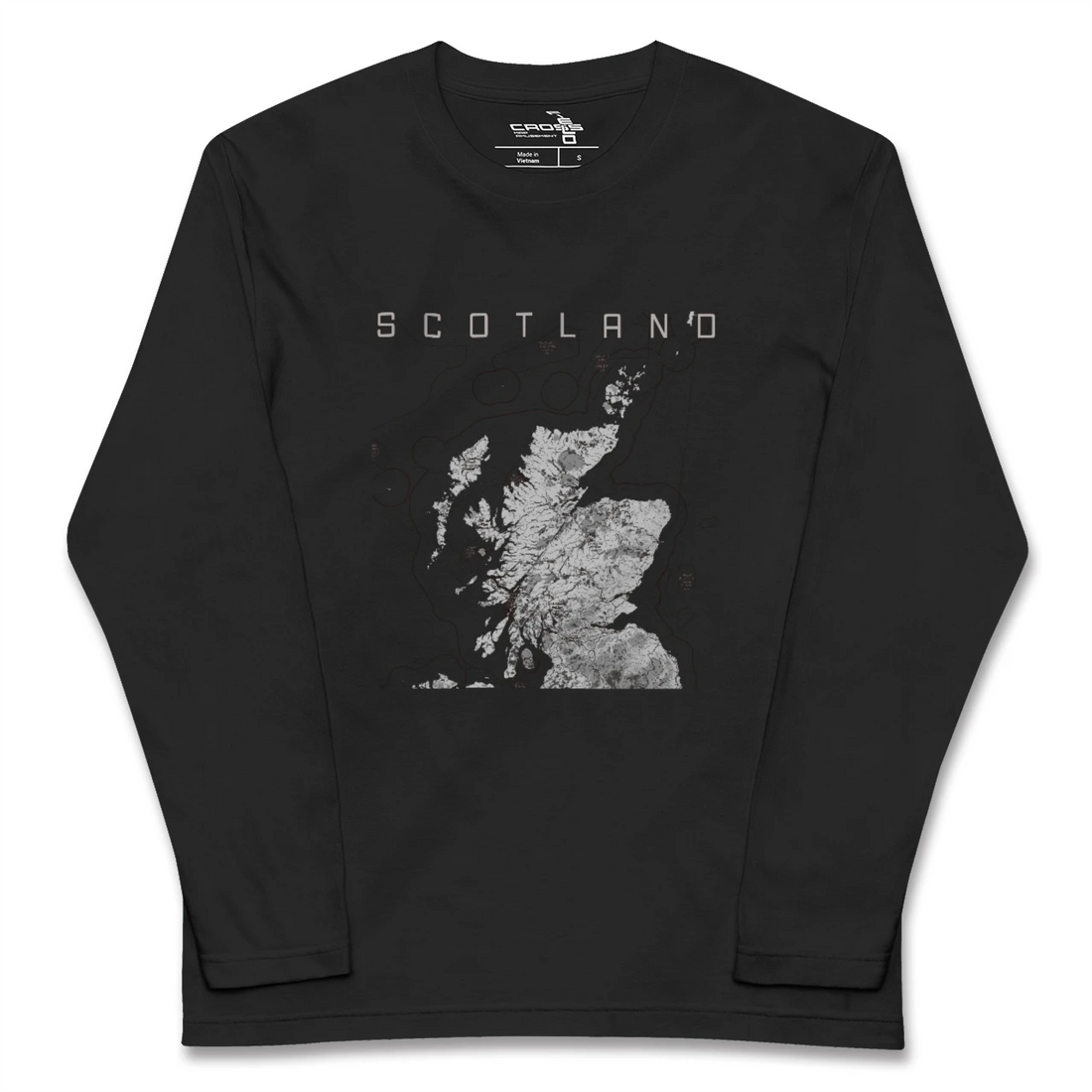 【スコットランド(イギリス)】地図柄ロングスリーブTシャツ
