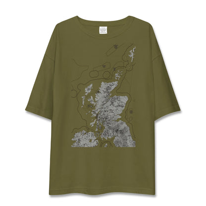 【スコットランド（イギリス）】地図柄ビッグシルエットTシャツ