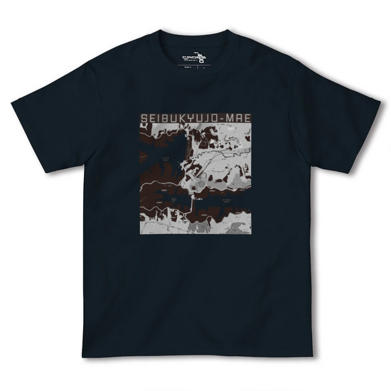 【西武球場前（埼玉県）】地図柄ヘビーウェイトTシャツ