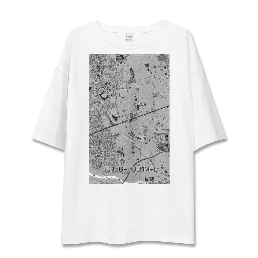 【成城学園前(東京都)】地図柄ビッグシルエットTシャツ