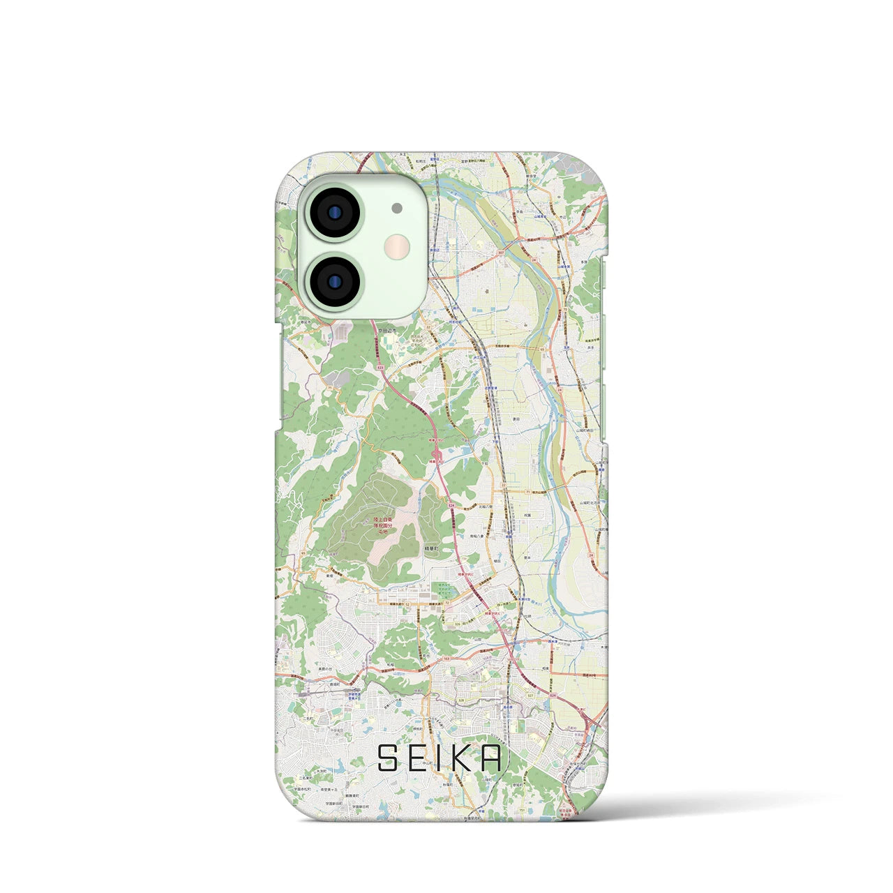 【精華】地図柄iPhoneケース（バックカバータイプ・ナチュラル）iPhone 12 mini 用