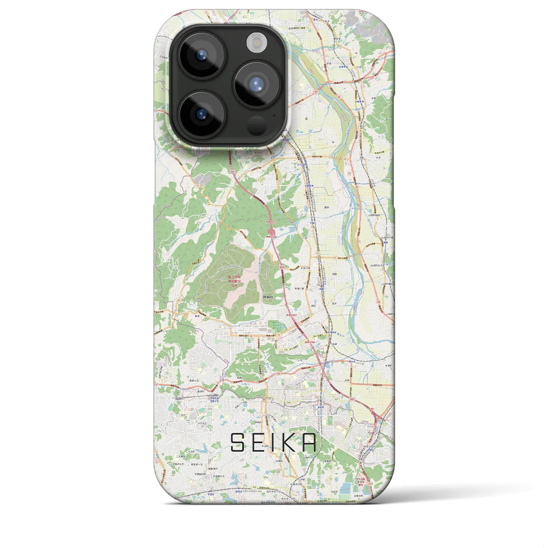 【精華】地図柄iPhoneケース（バックカバータイプ・ナチュラル）iPhone 15 Pro Max 用