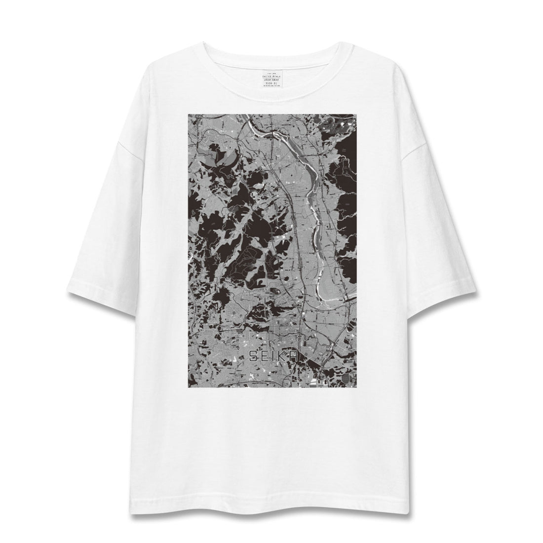 【精華(京都府)】地図柄ビッグシルエットTシャツ