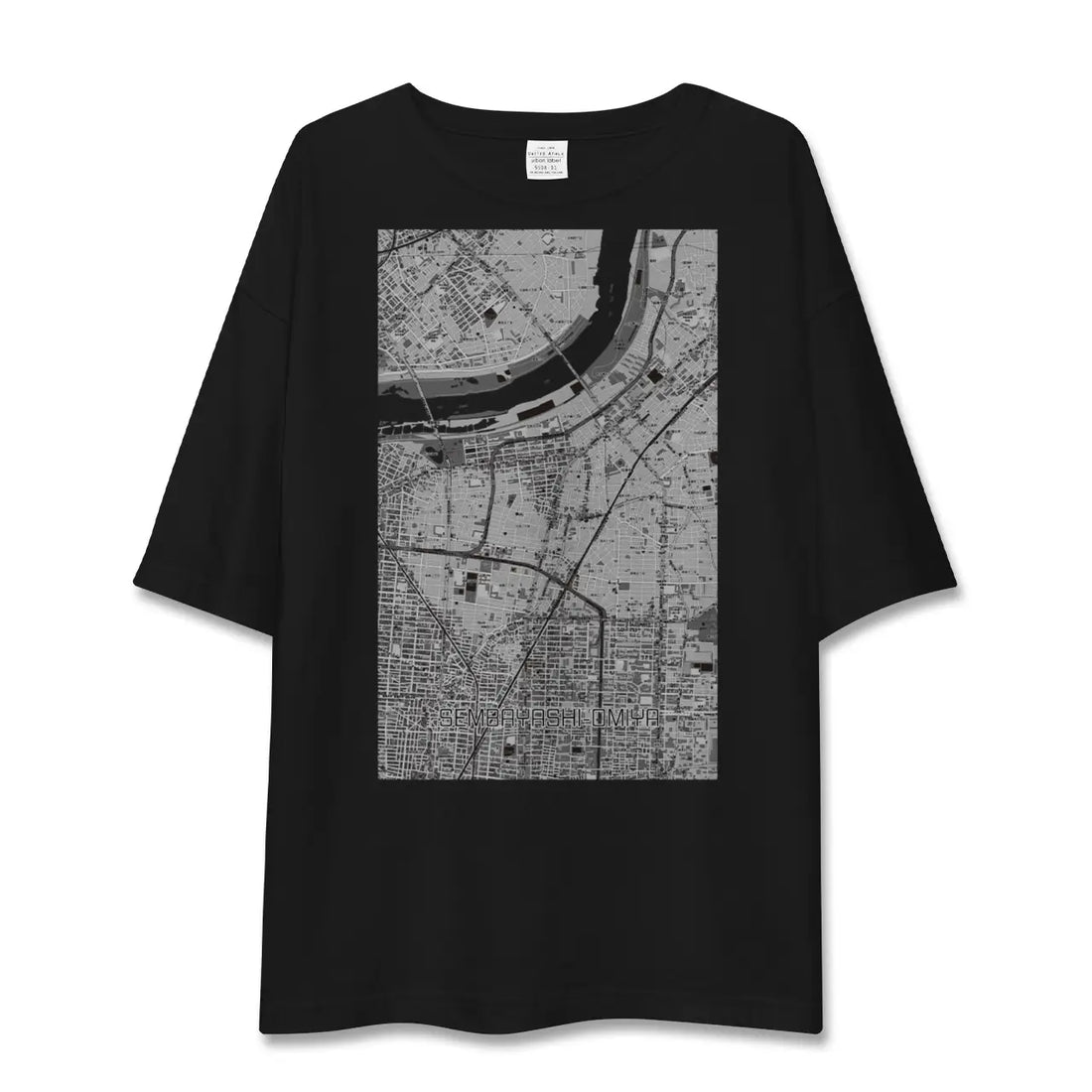 【千林大宮(大阪府)】地図柄ビッグシルエットTシャツ