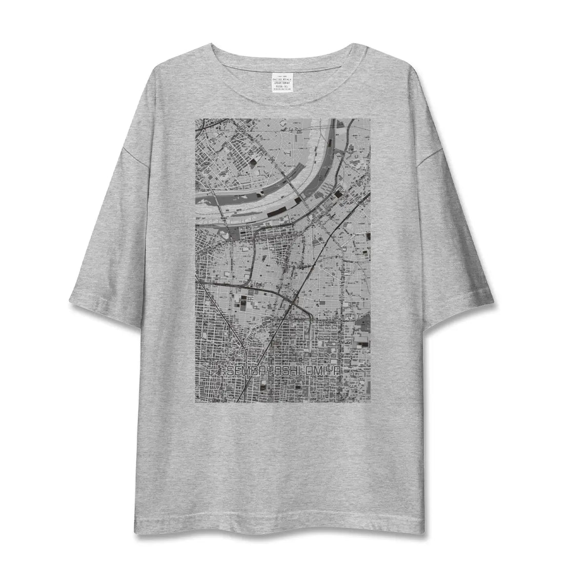 【千林大宮（大阪府）】地図柄ビッグシルエットTシャツ