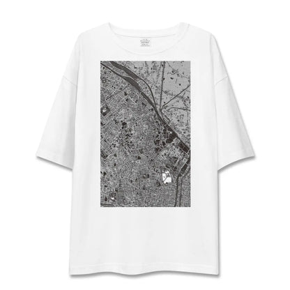 【千駄木（東京都）】地図柄ビッグシルエットTシャツ