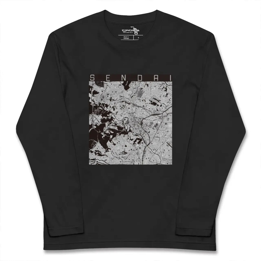 【仙台(宮城県)】地図柄ロングスリーブTシャツ