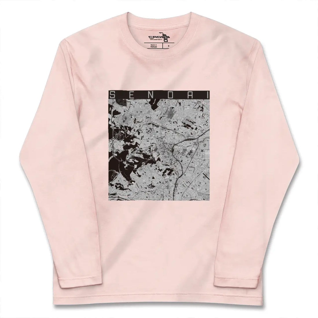 【仙台(宮城県)】地図柄ロングスリーブTシャツ