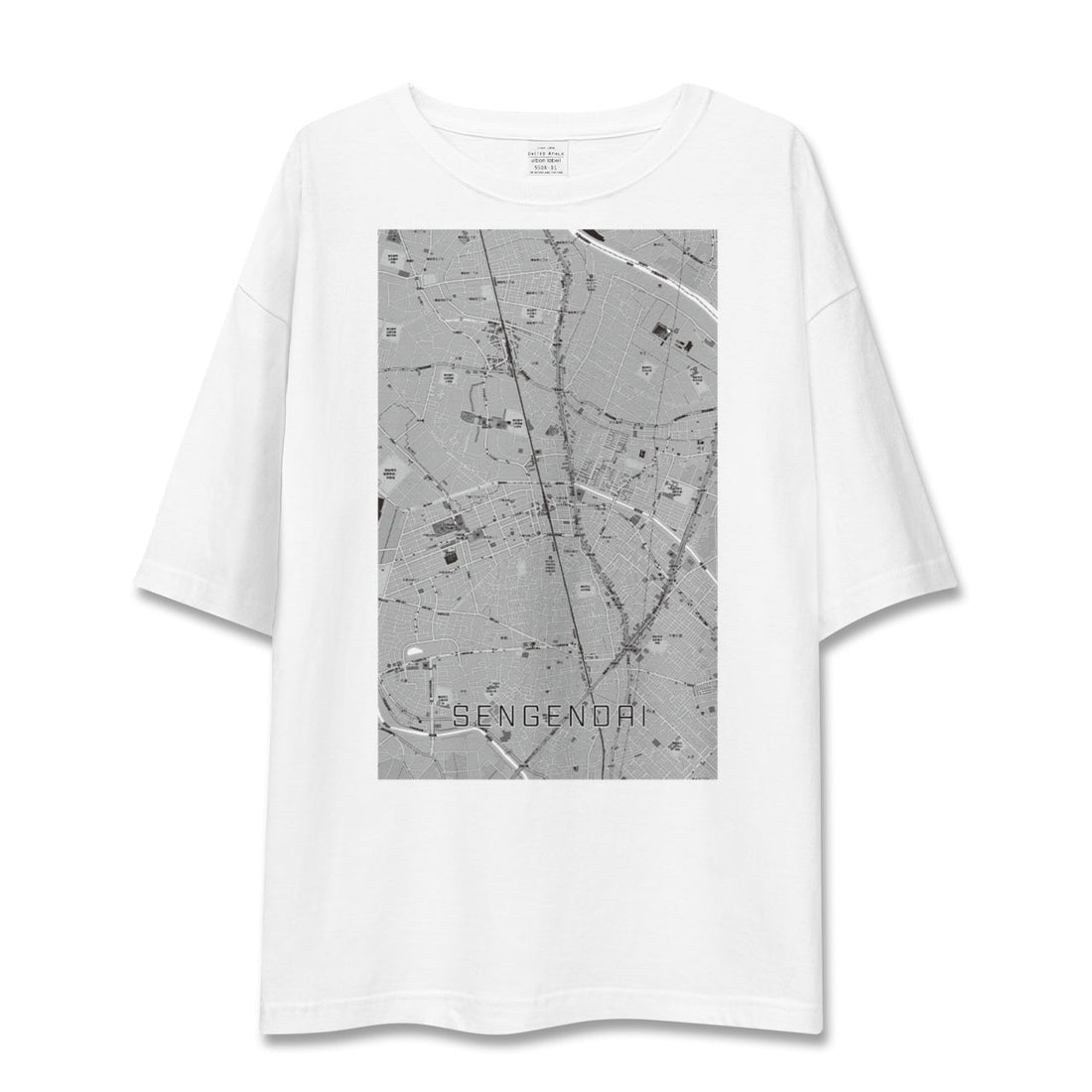 【せんげん台(埼玉県)】地図柄ビッグシルエットTシャツ