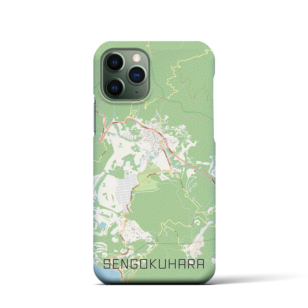 【仙石原】地図柄iPhoneケース（バックカバータイプ・ナチュラル）iPhone 11 Pro 用