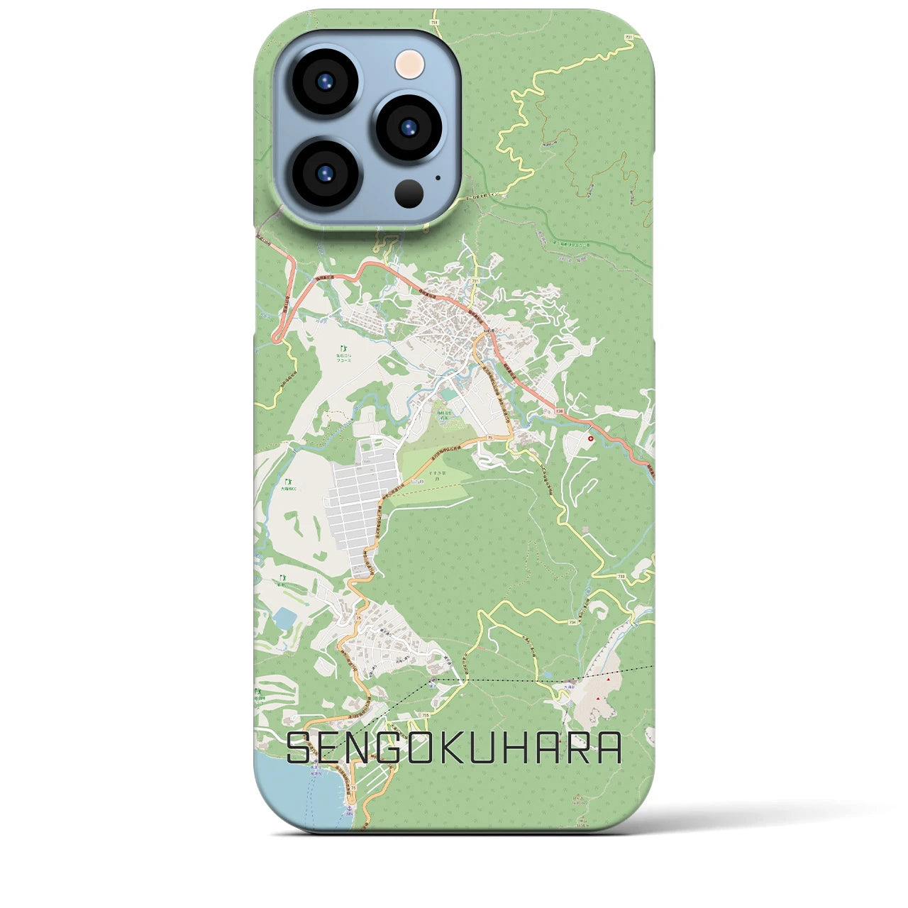 【仙石原】地図柄iPhoneケース（バックカバータイプ・ナチュラル）iPhone 13 Pro Max 用