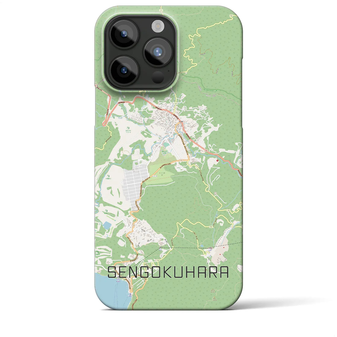【仙石原】地図柄iPhoneケース（バックカバータイプ・ナチュラル）iPhone 15 Pro Max 用