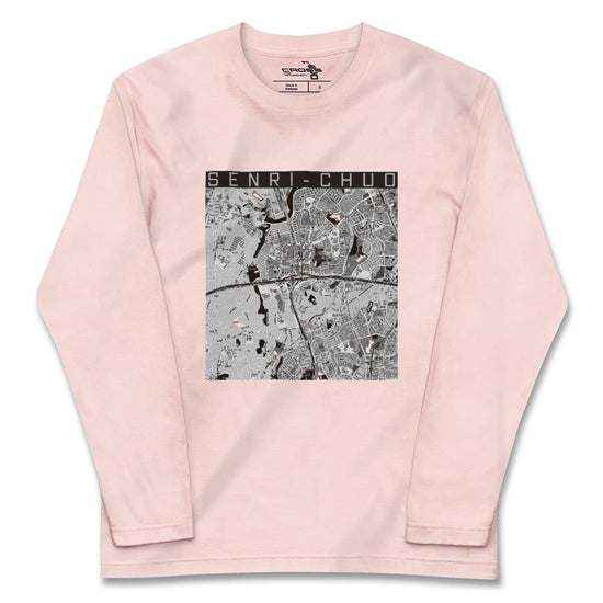 【千里中央（大阪府）】地図柄ロングスリーブTシャツ