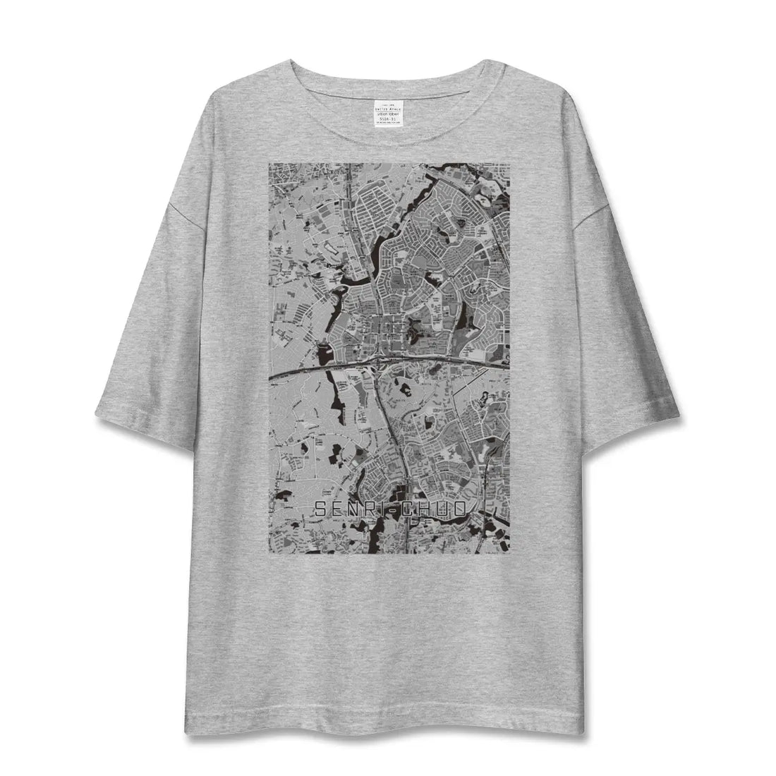 【千里中央（大阪府）】地図柄ビッグシルエットTシャツ