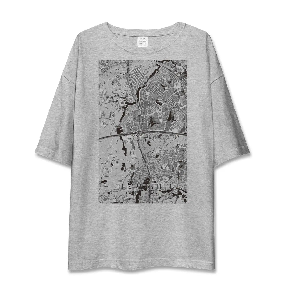 【千里中央(大阪府)】地図柄ビッグシルエットTシャツ