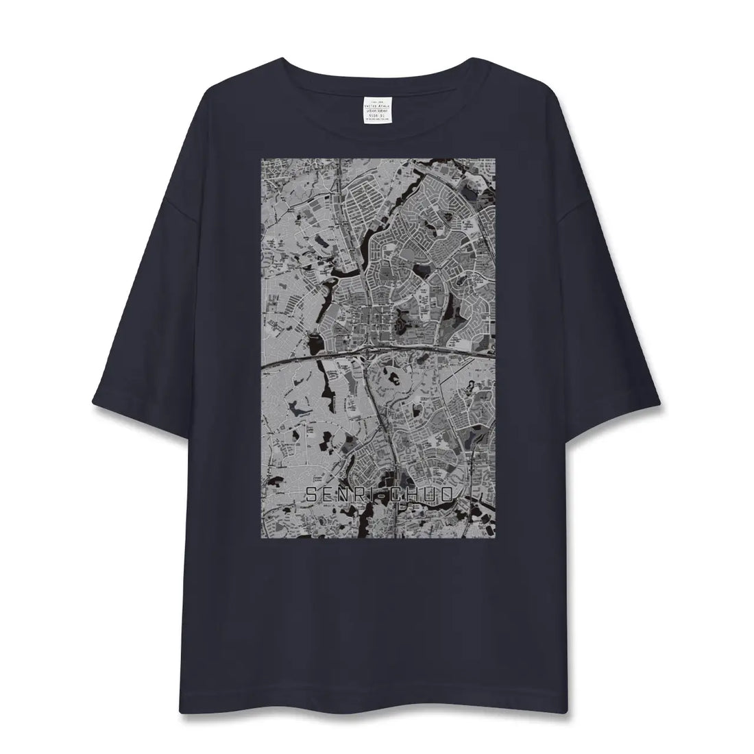 【千里中央（大阪府）】地図柄ビッグシルエットTシャツ