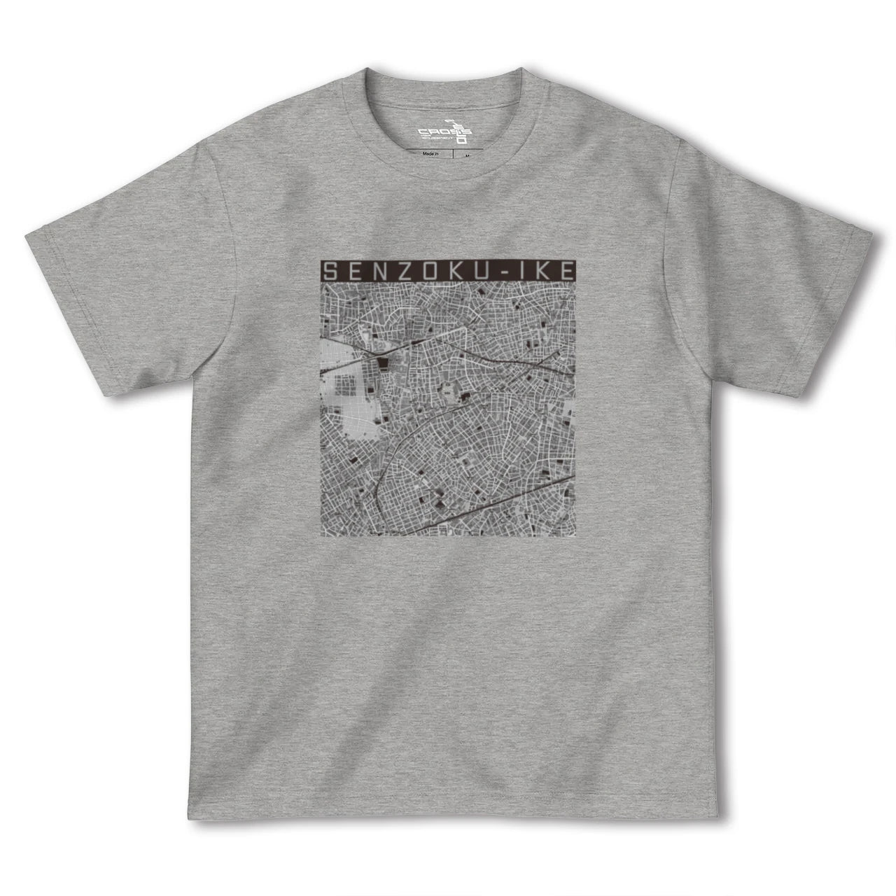 【洗足池（東京都）】地図柄ヘビーウェイトTシャツ