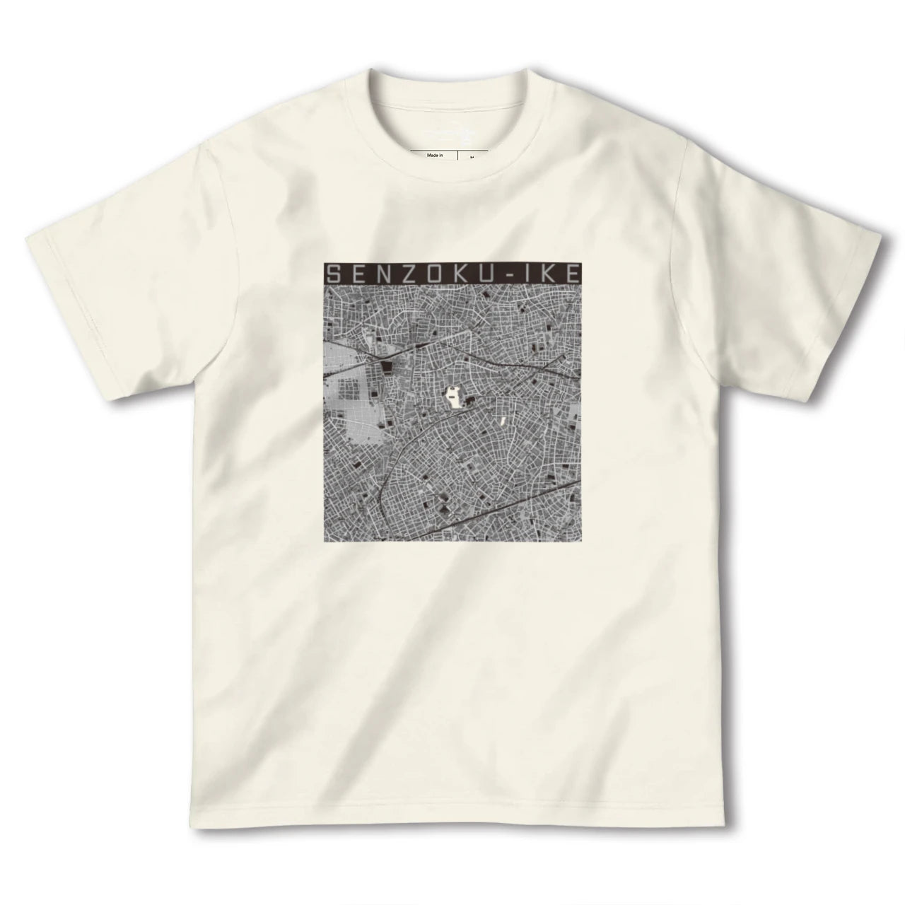 【洗足池（東京都）】地図柄ヘビーウェイトTシャツ
