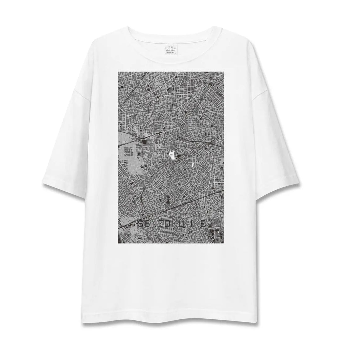 【洗足池(東京都)】地図柄ビッグシルエットTシャツ