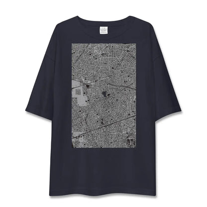 【洗足池（東京都）】地図柄ビッグシルエットTシャツ