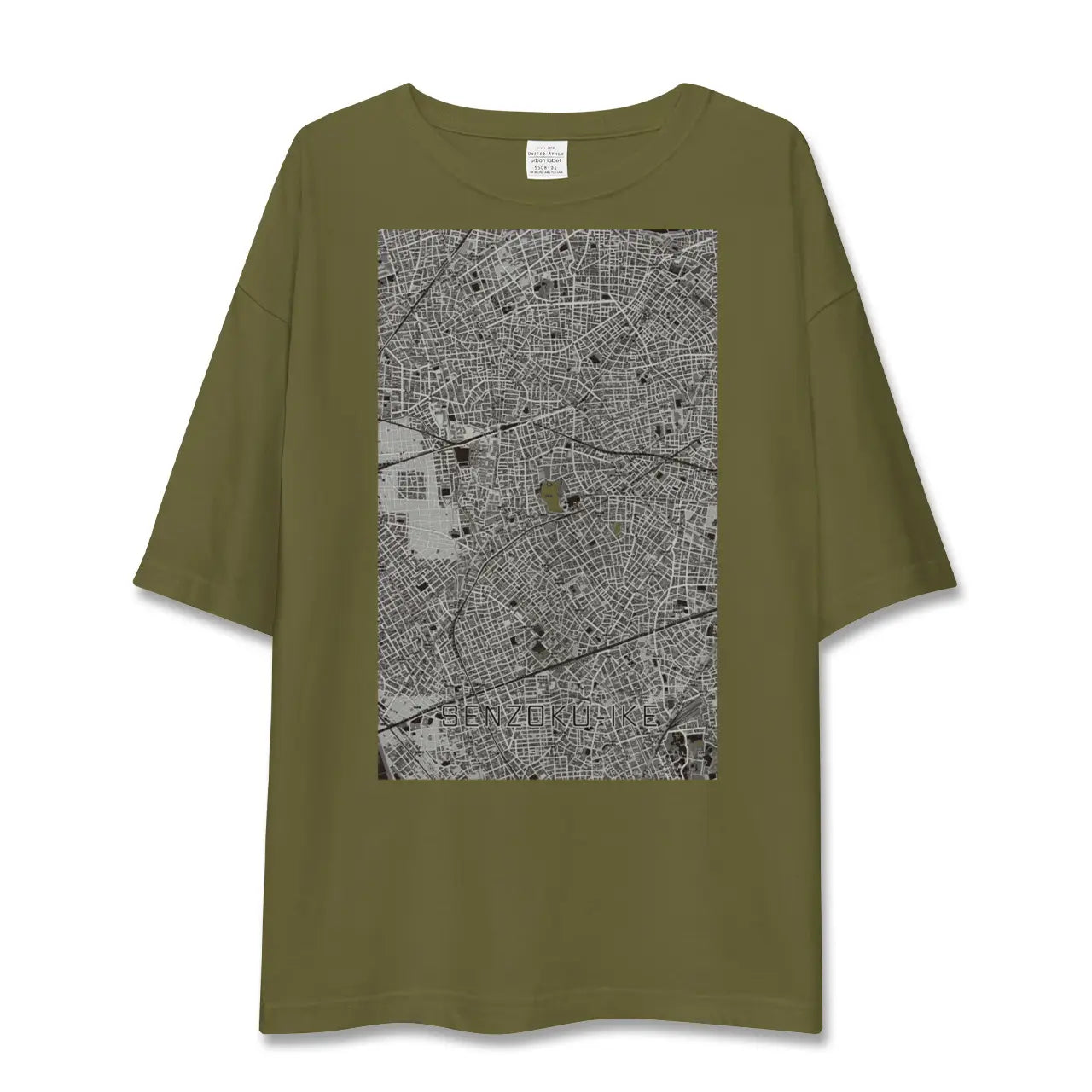 【洗足池（東京都）】地図柄ビッグシルエットTシャツ