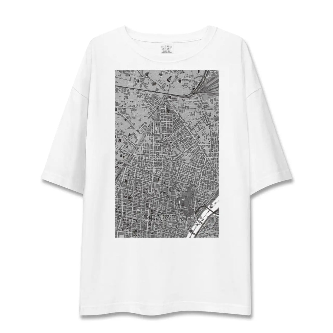 【千束（東京都）】地図柄ビッグシルエットTシャツ