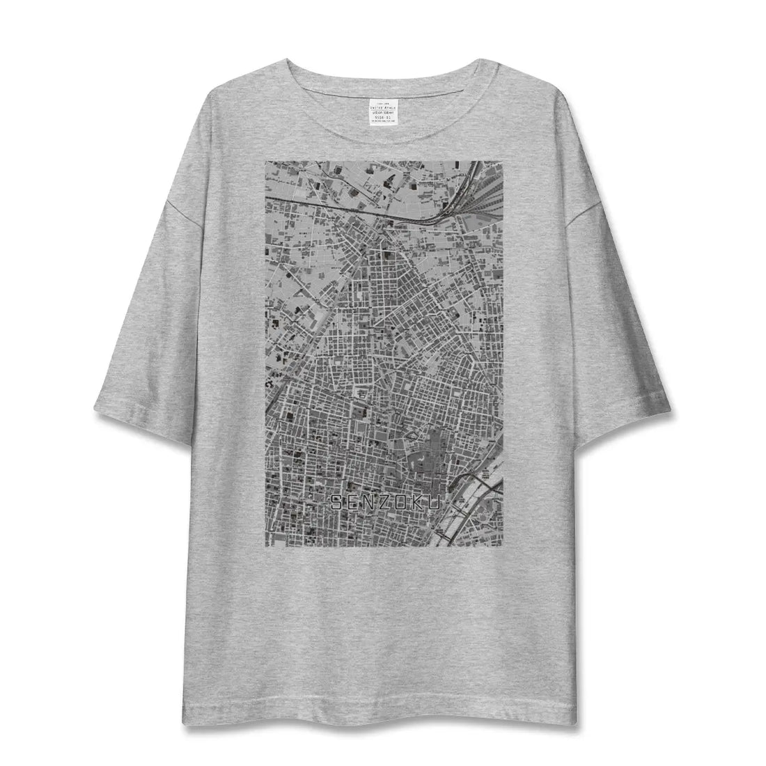 【千束（東京都）】地図柄ビッグシルエットTシャツ