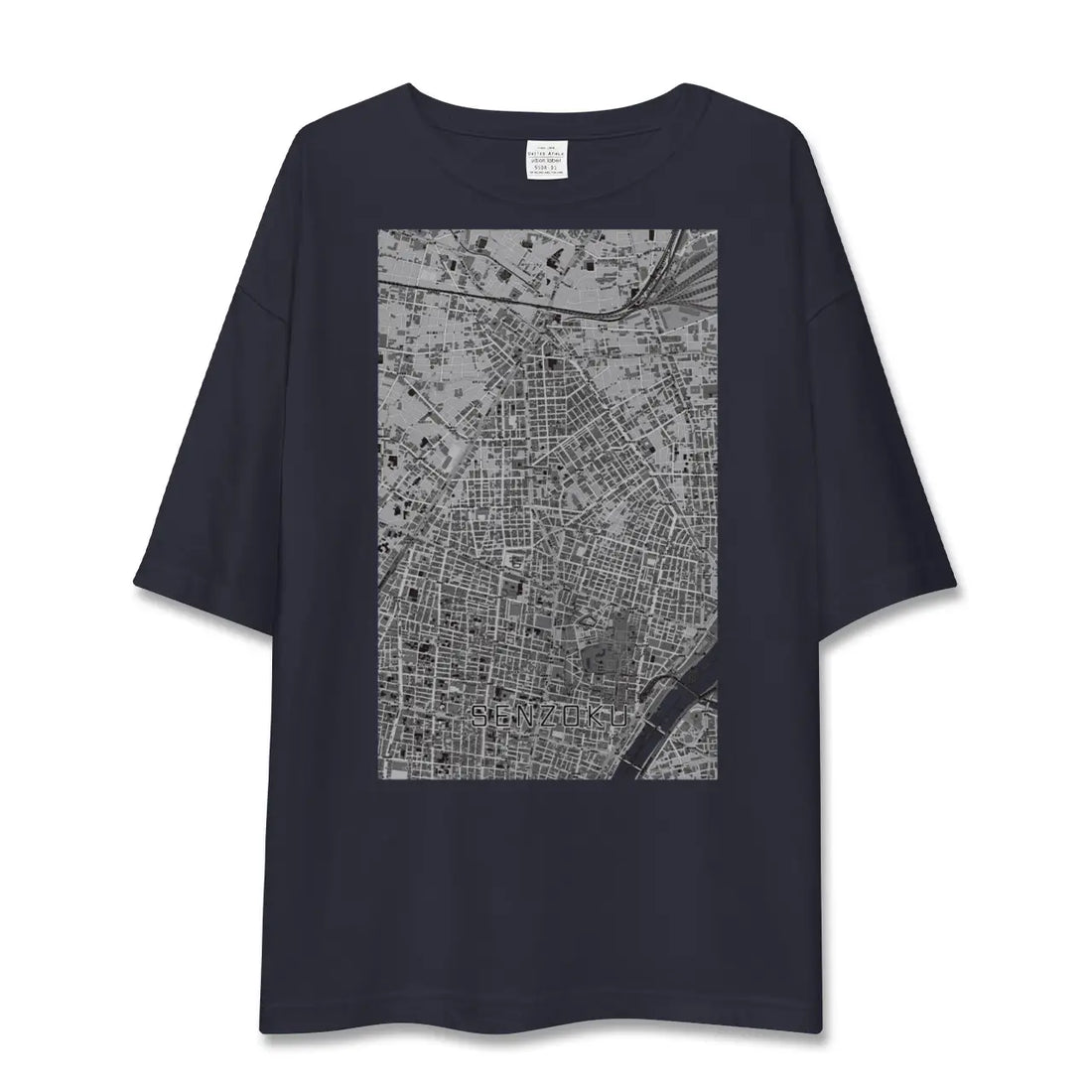 【千束(東京都)】地図柄ビッグシルエットTシャツ