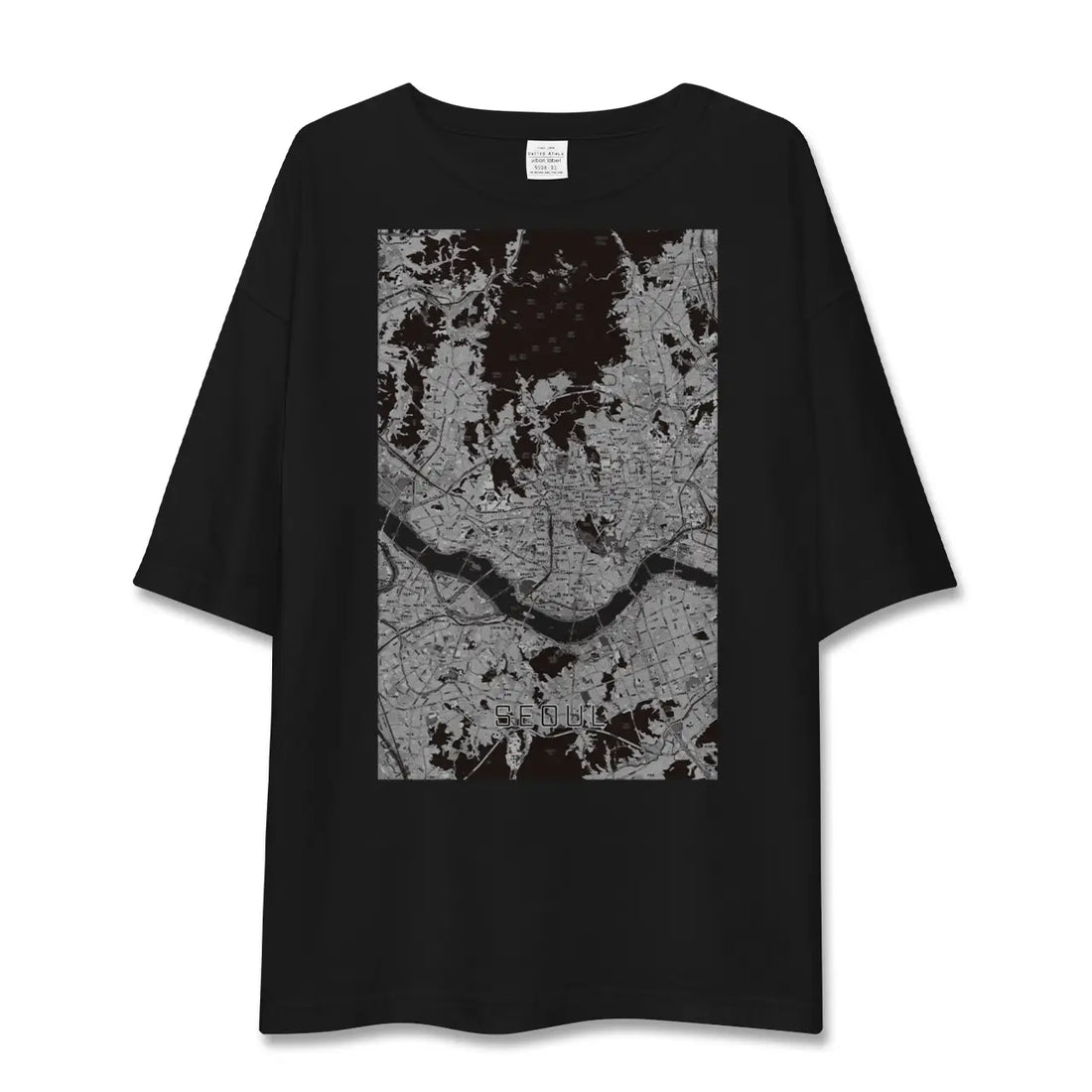【ソウル(韓国)】地図柄ビッグシルエットTシャツ