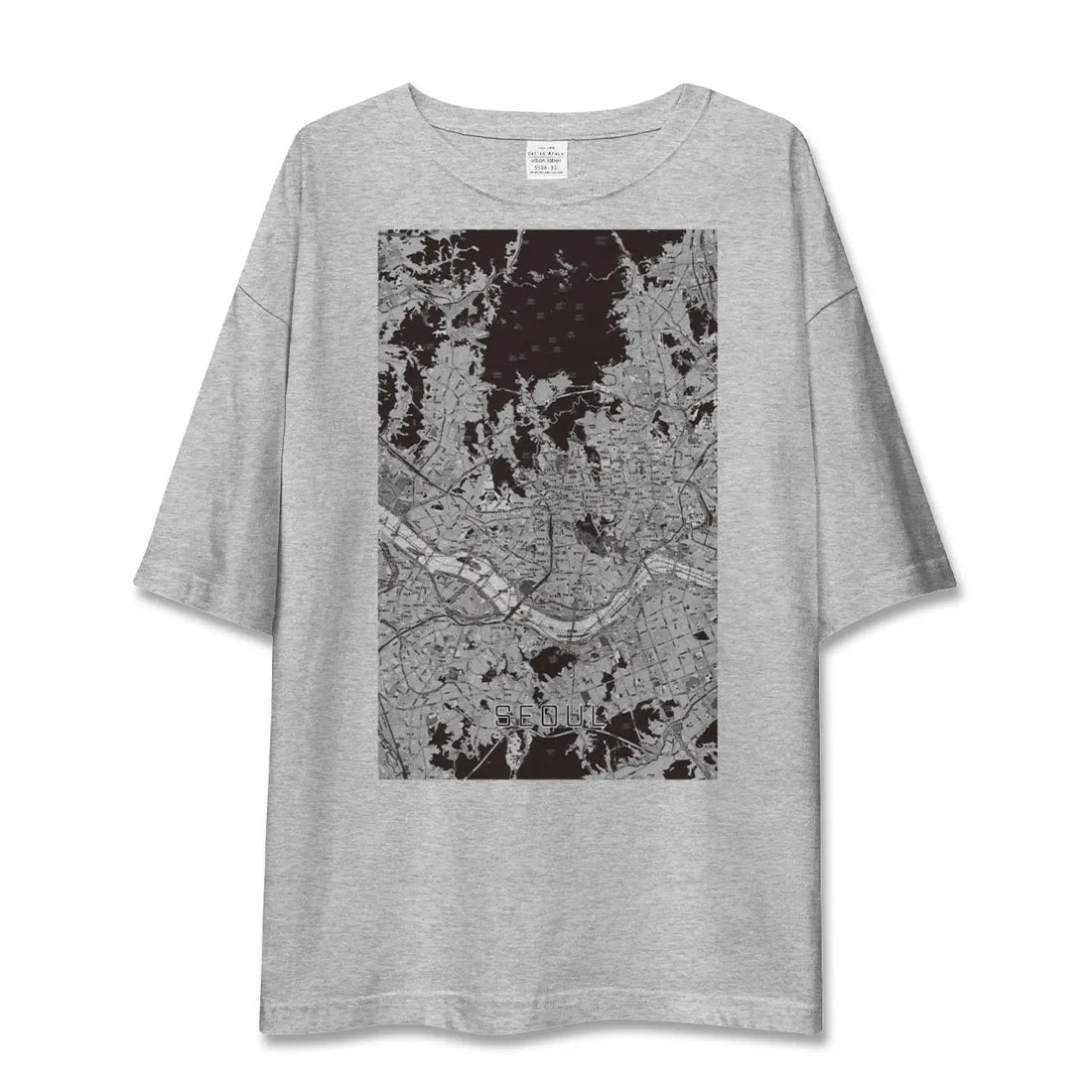 【ソウル（韓国）】地図柄ビッグシルエットTシャツ